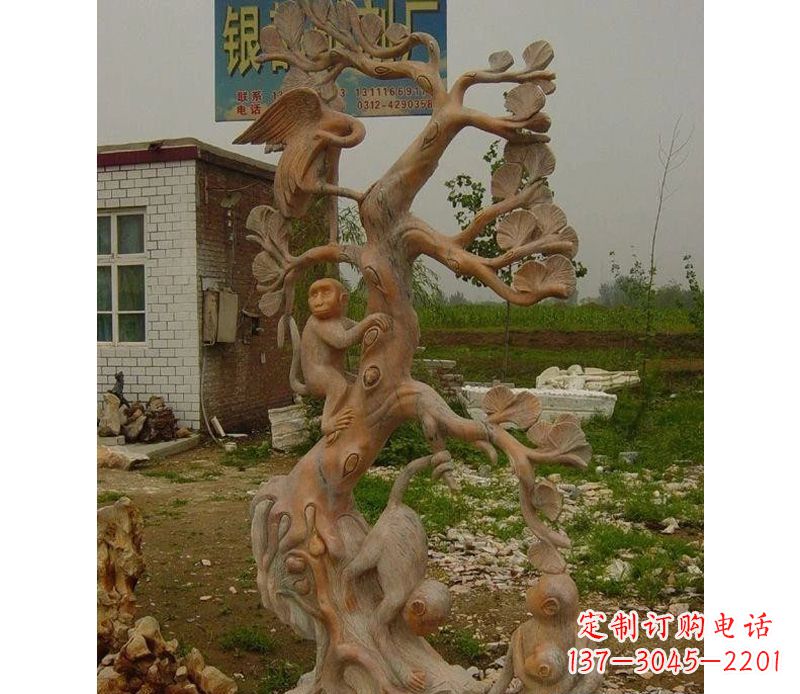 甘肃优雅灵动的猴子石雕