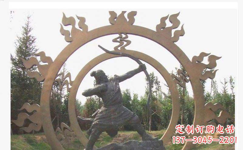 甘肃专业定制后羿雕塑,完美彰显人物神韵