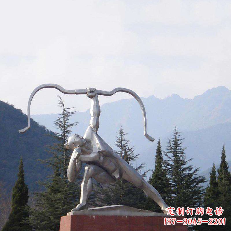 甘肃后羿雕塑,不锈钢雕塑制作&定制