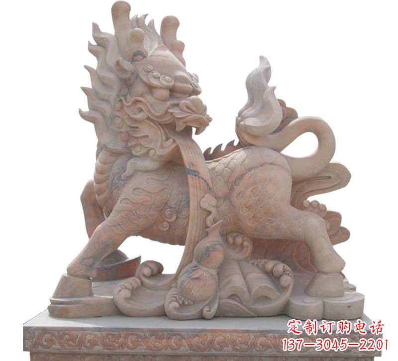 甘肃魅力十足的麒麟石雕