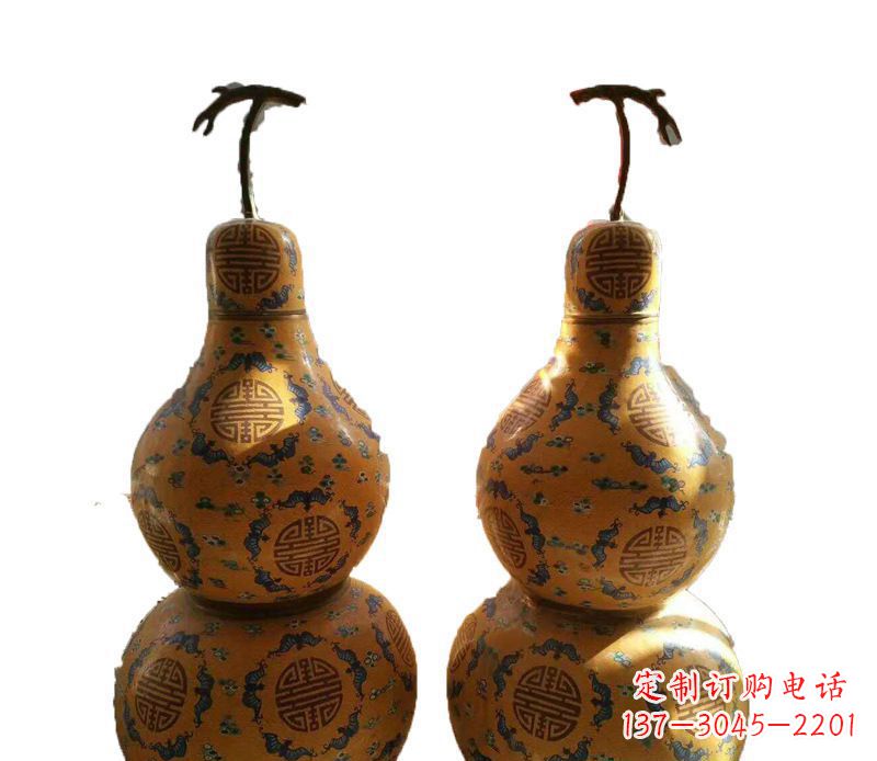 甘肃传统文化精美葫芦铜雕