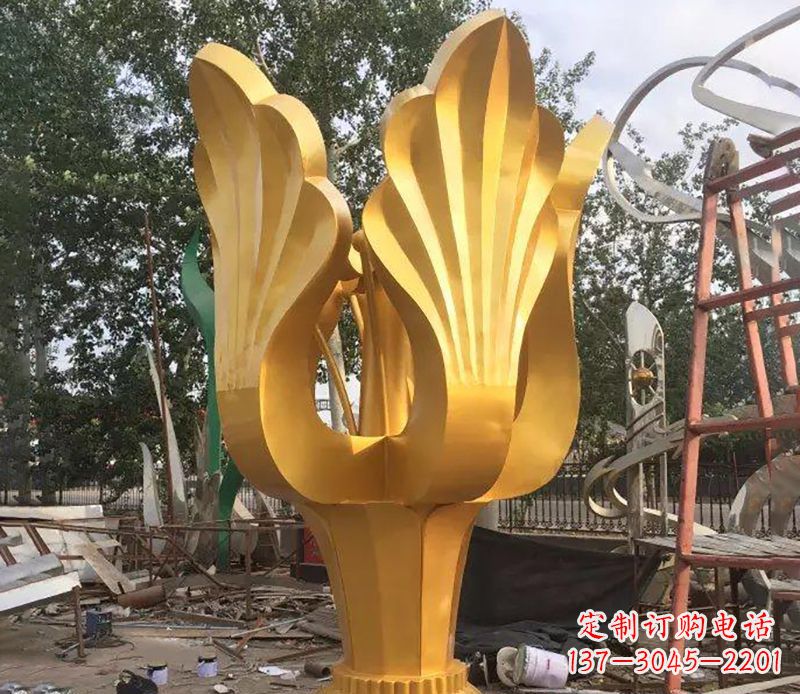 甘肃精美紫荆花不锈钢雕塑
