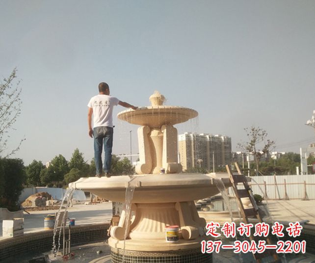 甘肃艺术喷泉石雕,实现室外屋顶空间美化