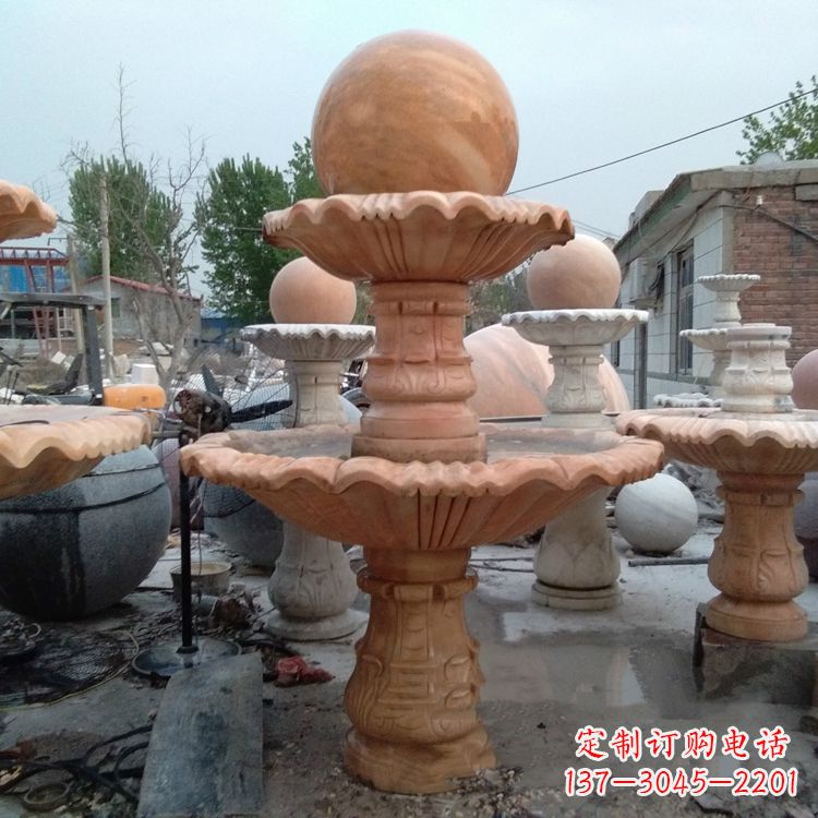 甘肃中领雕塑,精致风水球雕塑让你的院落更加精致