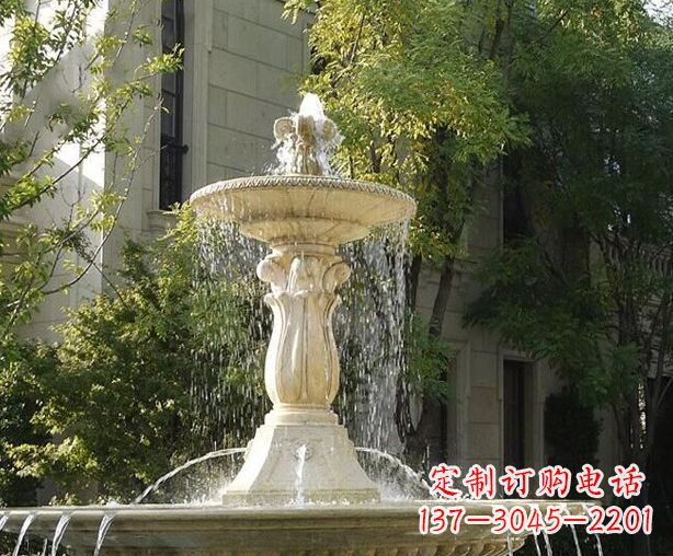 甘肃户外石雕多层喷泉