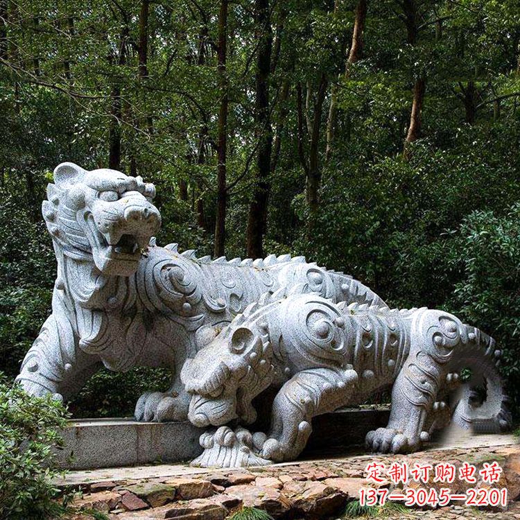 甘肃花岗岩老虎雕塑是中领雕塑定制厂家专门为客…