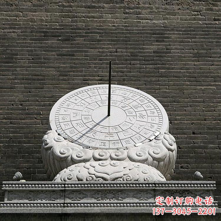 甘肃花岗岩古代计时器日晷仪雕塑