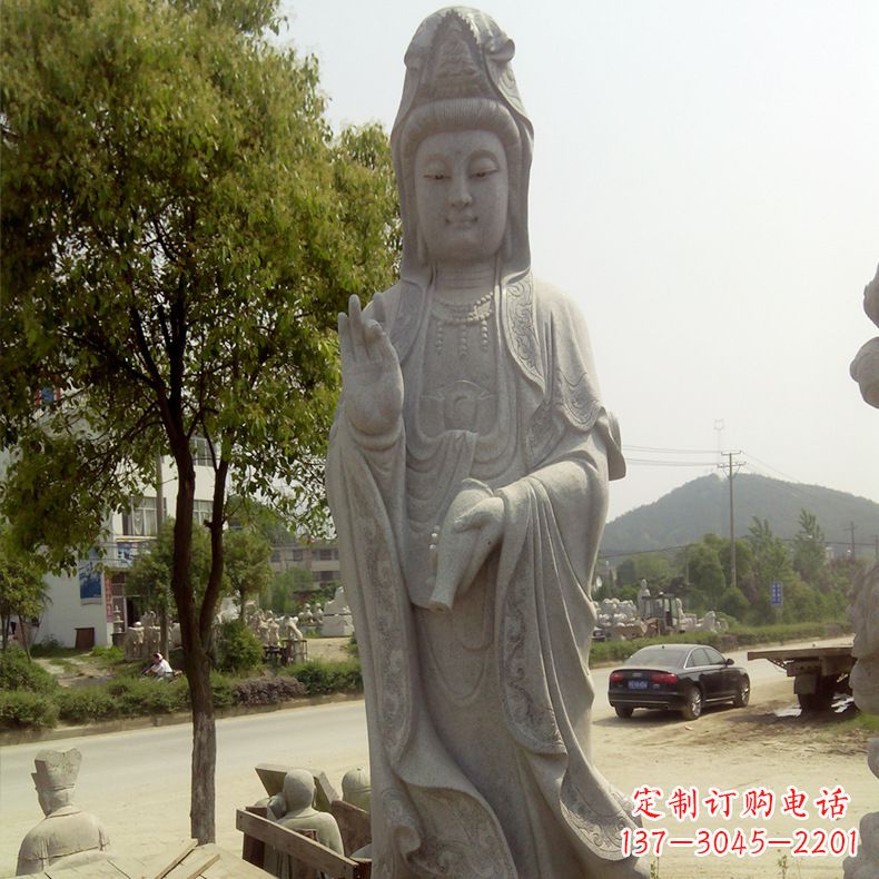甘肃中领雕塑定制--品质观音菩萨石雕