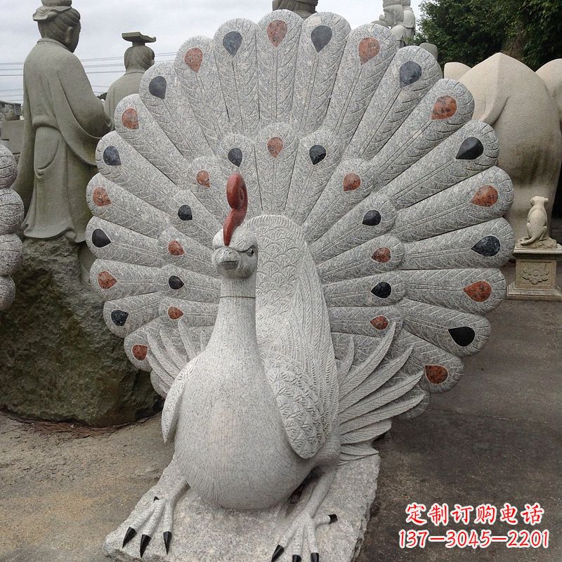 甘肃花岗岩孔雀雕塑——艺术与文化交融