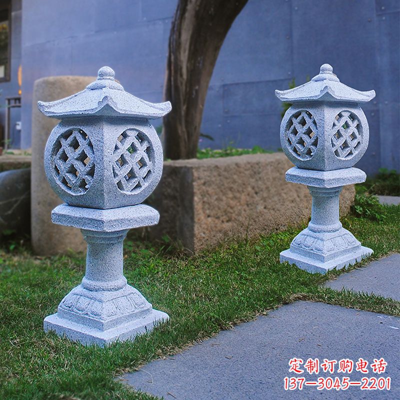 甘肃花岗岩石灯笼雕塑——点缀家园,照亮晚宴