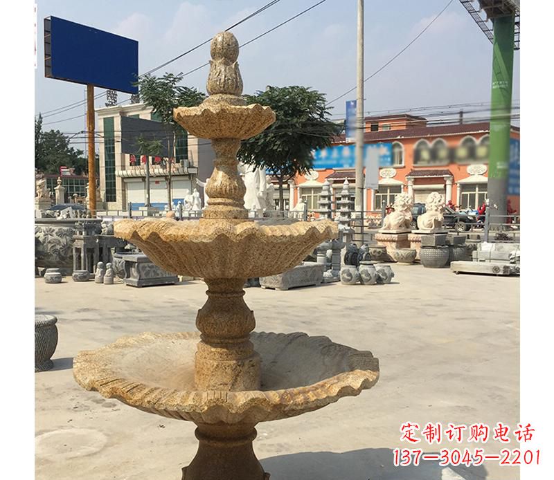 甘肃中领雕塑花岗岩双层景观喷泉