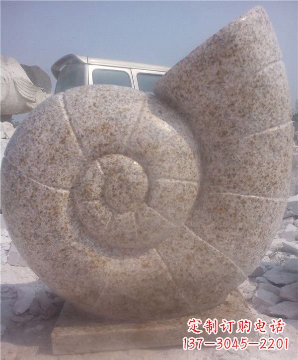 甘肃花岗岩蜗牛石雕|质感细腻的蜗牛雕塑