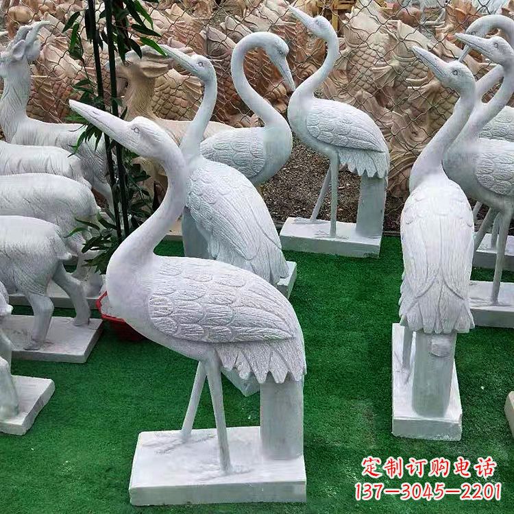 甘肃花岗岩仙鹤雕塑,给您的家增添浓浓的古典风情