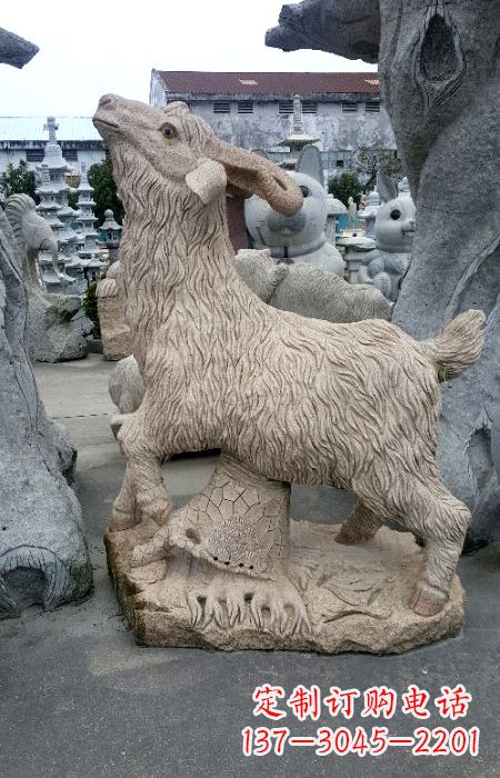 甘肃花岗岩羊石动物雕塑