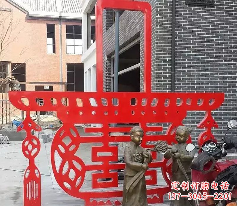 甘肃历久弥新的不锈钢花篮雕塑
