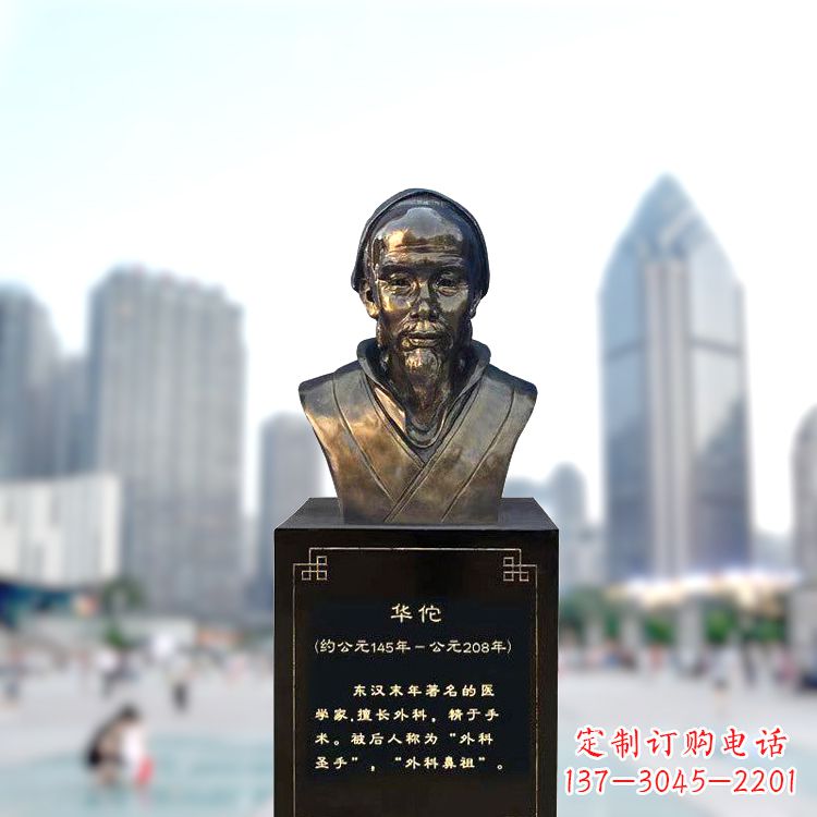 甘肃享受至尊荣耀,拥有华佗雕塑头像