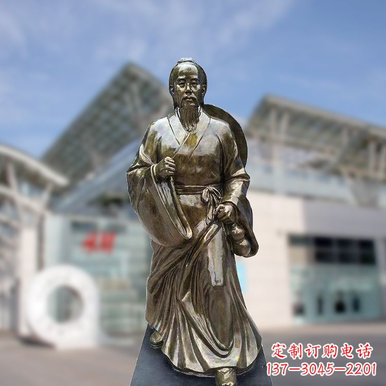 甘肃华佗仿铜雕塑,雕刻技艺精湛