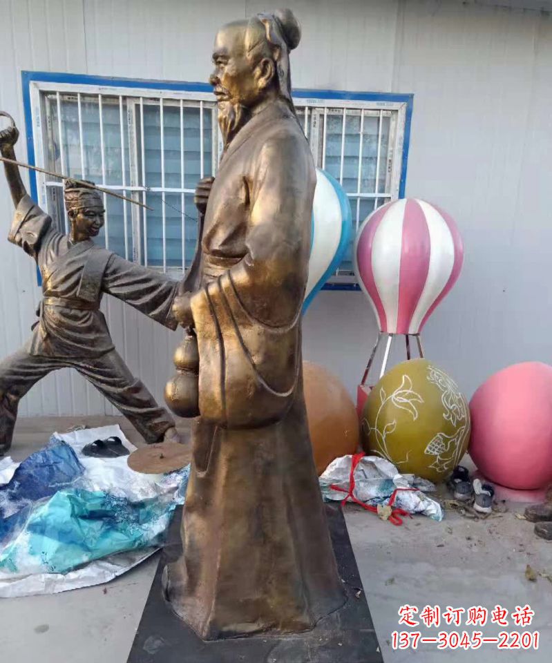 甘肃传承中医华佗的传奇—华佗名医铜雕
