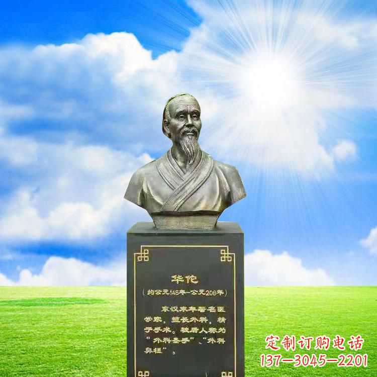 甘肃华佗胸像铜雕