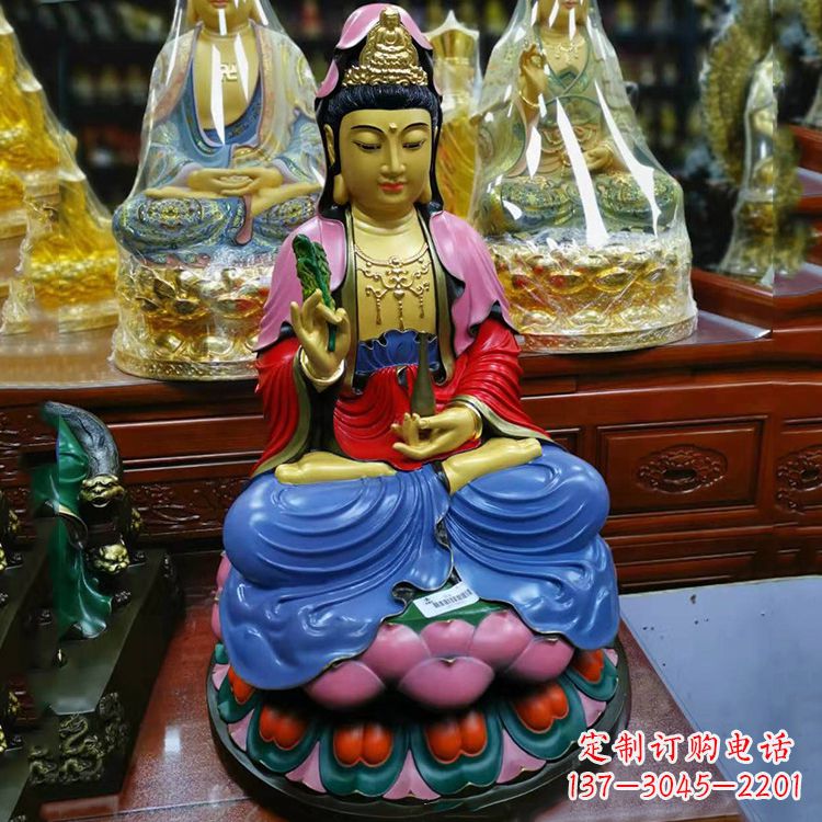 甘肃黄铜观音雕像,让您的家居增添神秘感