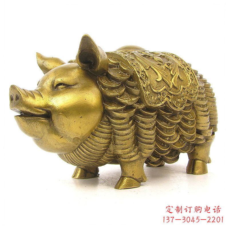 甘肃欢迎招财猪,用黄铜打造新年祝福