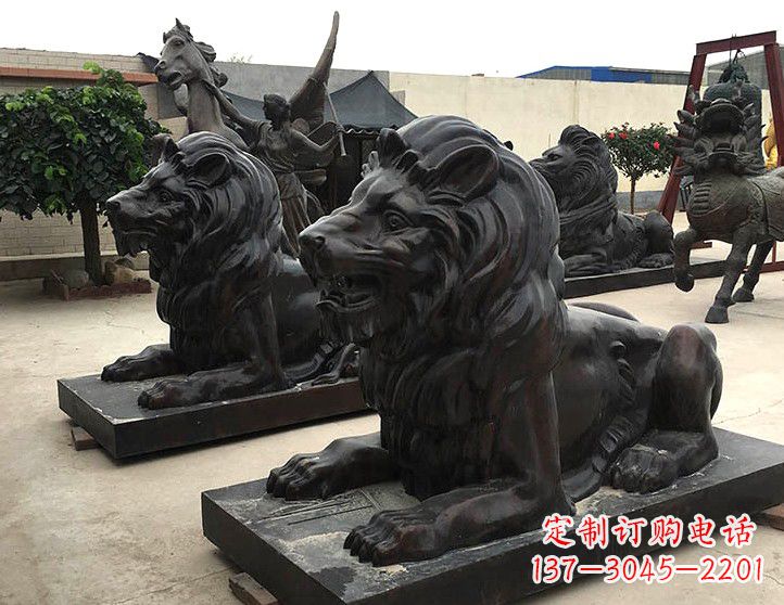 甘肃汇丰手工铸铜狮子雕塑