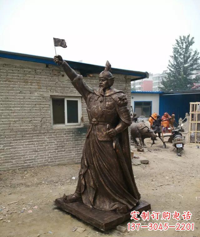 甘肃将军古代人物铜雕