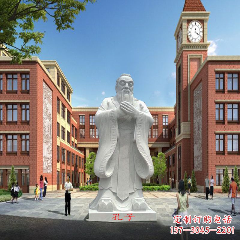 甘肃高雅&别致的胶州东湖孔子雕像,精美之作