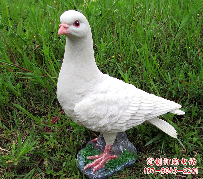 甘肃角斗士广场鸽子雕塑,象征勇气和坚毅