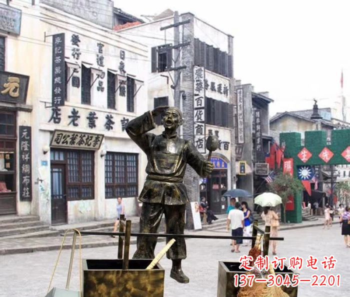 甘肃金货郎雕塑,精美绝伦