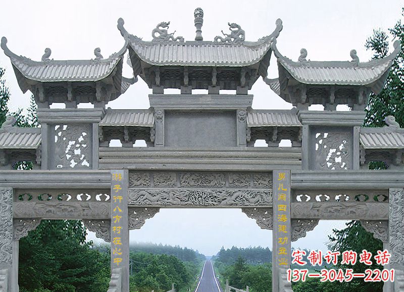 甘肃追求完美的金昌石雕牌坊雕塑