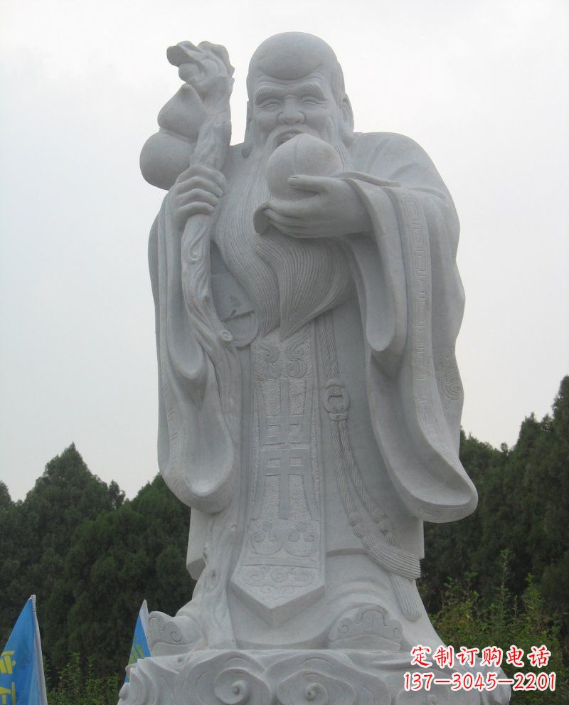 甘肃大理石老寿星雕塑,重现传统文化的美好