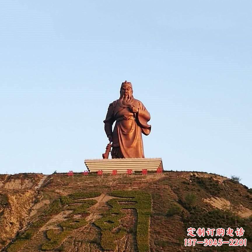 甘肃中领雕塑精心打造的历史名将关公雕像