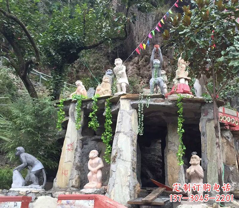 甘肃中领雕塑:精美猴子石雕