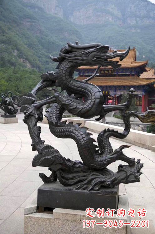 甘肃景区广场纯铜神兽四灵之青龙雕塑