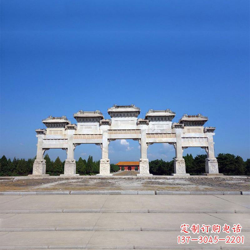 甘肃山西景区牌楼石雕,让您的景区更加绚丽多彩
