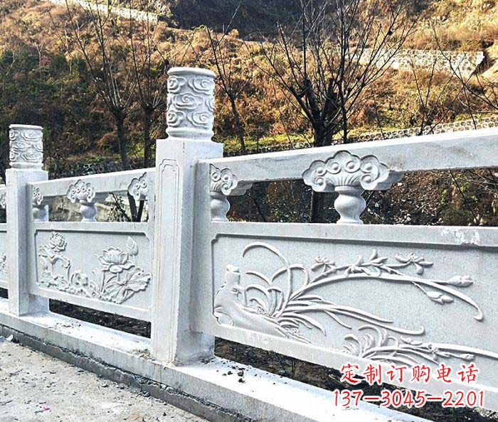 甘肃领雕-汉白玉石浮雕栏板