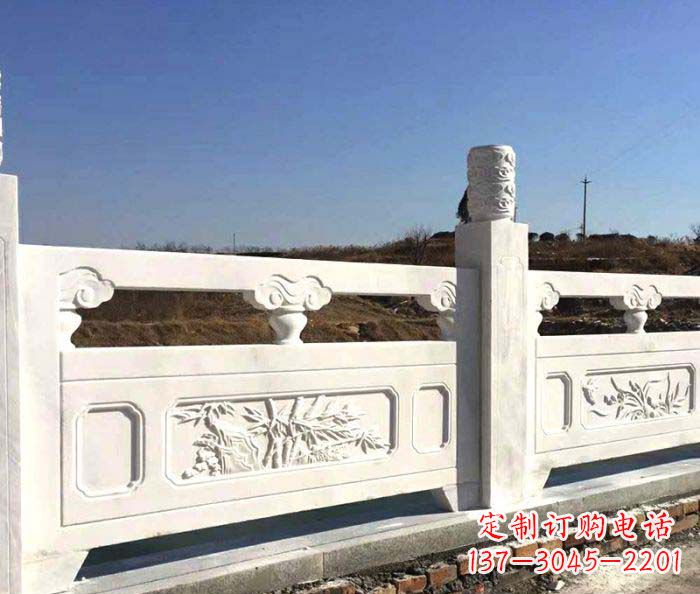 甘肃泰安中领雕塑汉白玉石浮雕栏板
