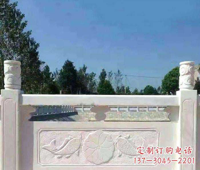 甘肃景区汉白玉石浮雕栏板