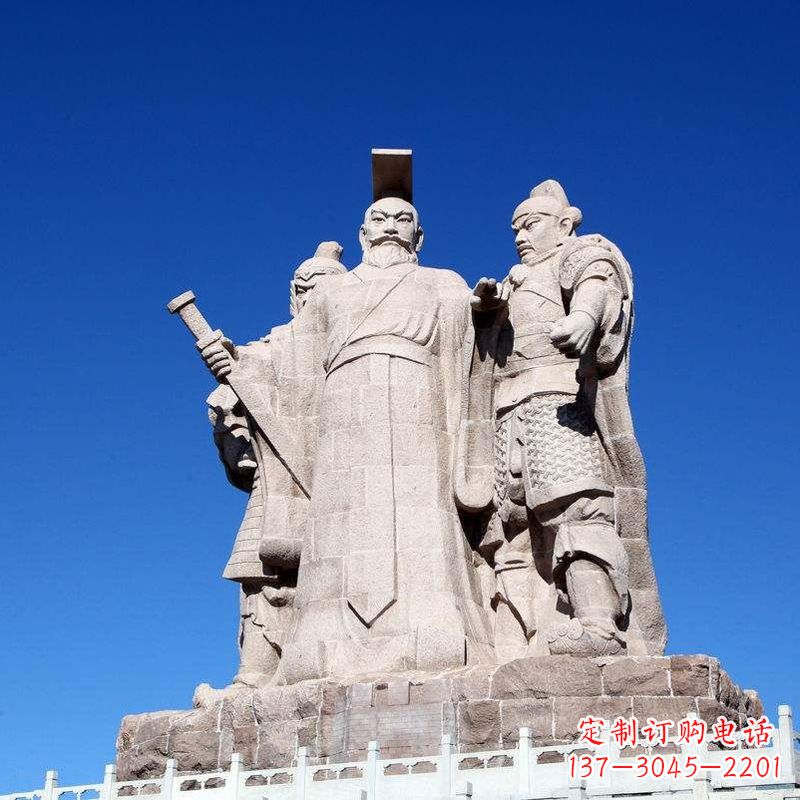 甘肃景区景点汉武帝刘彻大型石雕景观雕塑