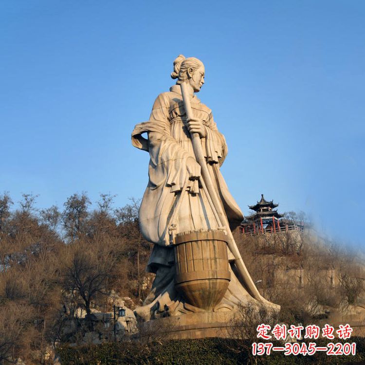 甘肃景区景点历史名人古代著名美女文姜大型景观雕塑