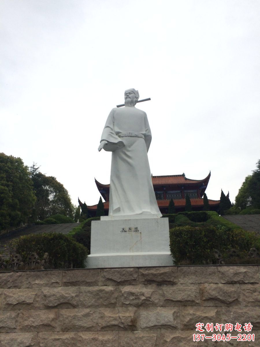 甘肃景区景点历史名人南宋抗元名臣民族英雄人物汉白玉石雕像