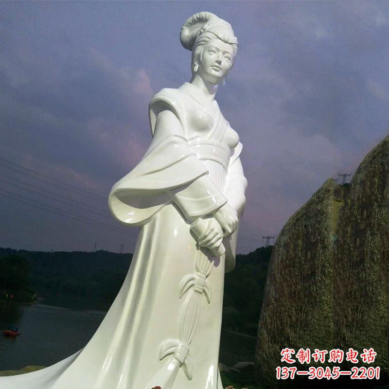甘肃传承美丽传说——西施汉白玉石雕像
