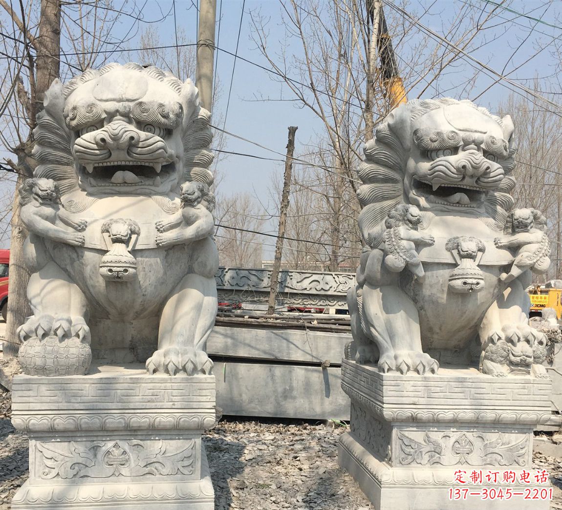 甘肃中领雕塑让狮子石雕神圣而庄严