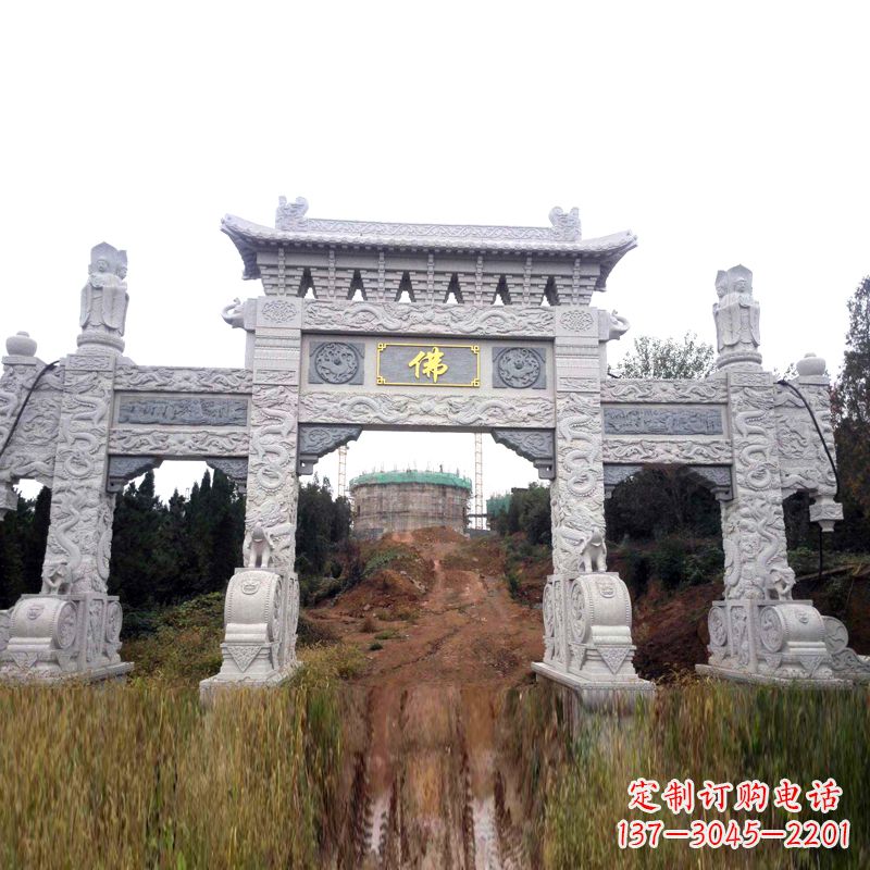 甘肃景区入口石牌坊雕塑,为您塑造独一无二的精美雕塑