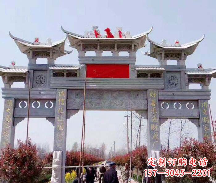 甘肃传承经典,尊崇古风:牌坊石雕
