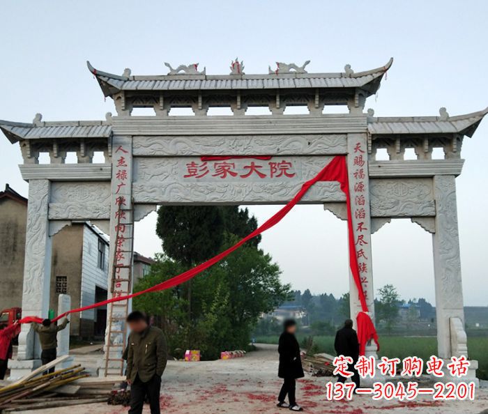 甘肃中领雕塑:牌坊石雕精美纷呈