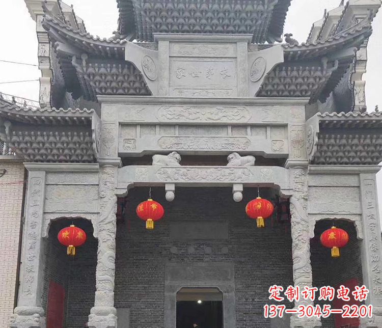 甘肃中领雕塑:专业定制牌坊石雕