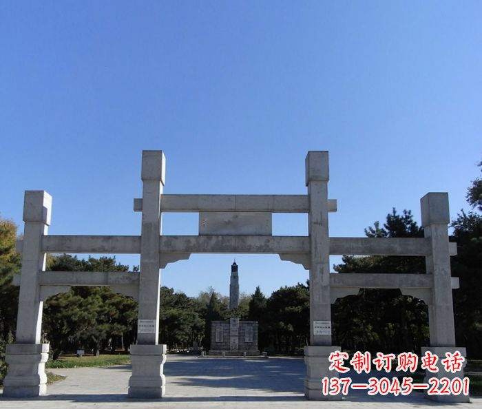 甘肃中领雕塑石雕牌坊定制