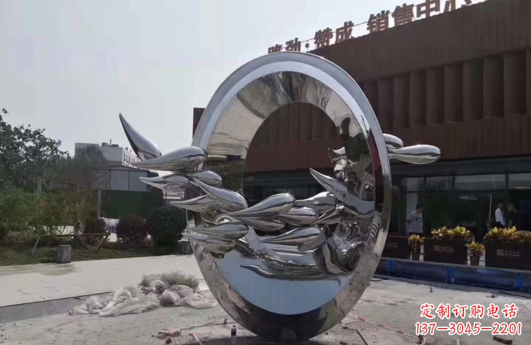 甘肃艺术级镜面不锈钢龙雕塑
